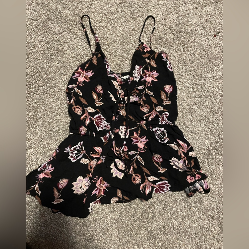 black floral shirt